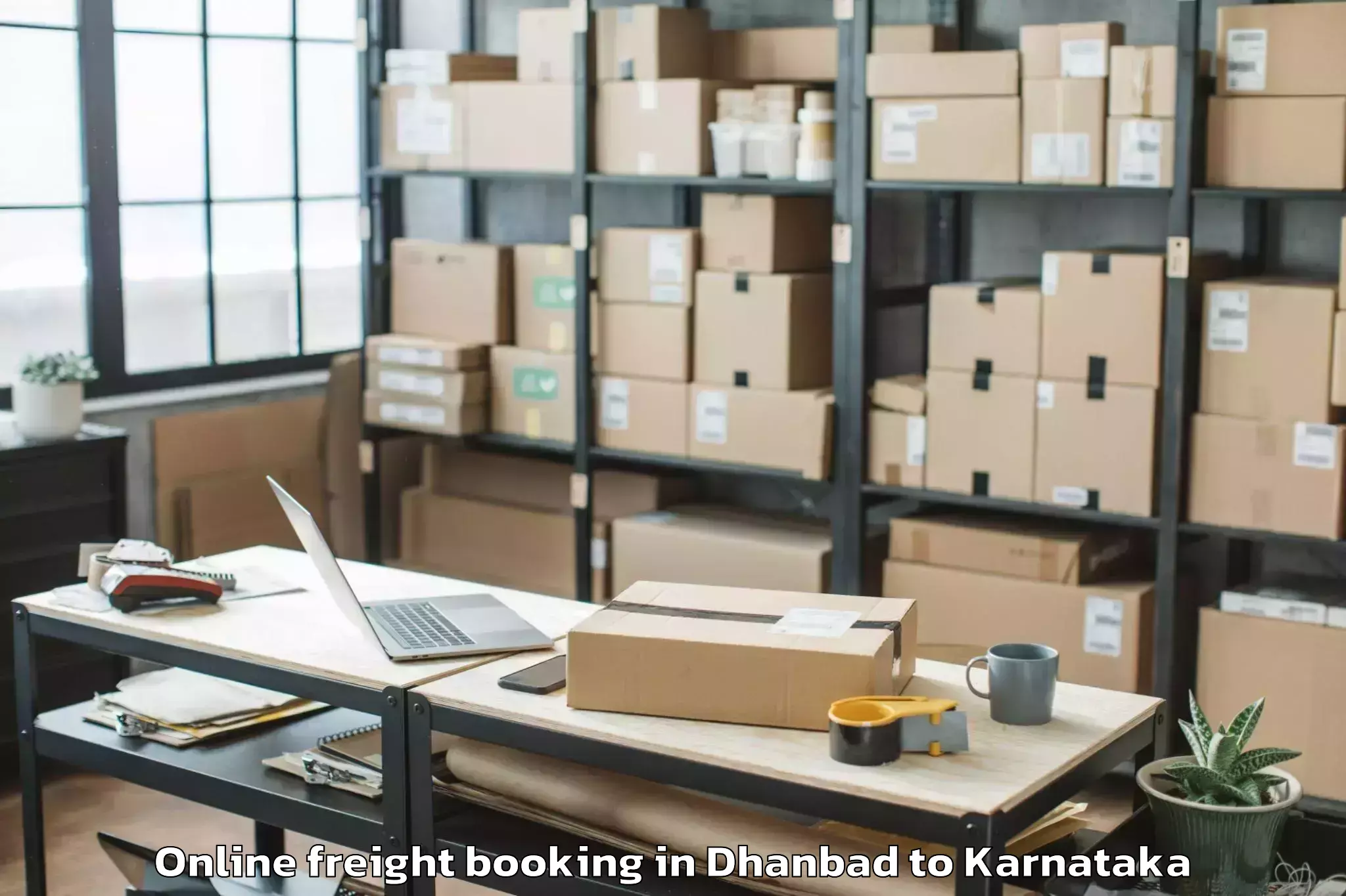 Trusted Dhanbad to Manvi Online Freight Booking